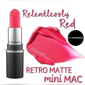 MAC Cosmetics Retro Matte Mini Lipstick Relentlessly Red Brand New In Box